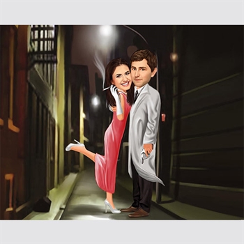 Detective Romance Caricature from Photos - myDaVinci